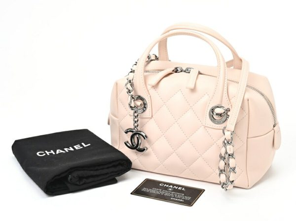 imgrc0107994385 Chanel Matelasse Mini Bowling Bag Quilted Pink