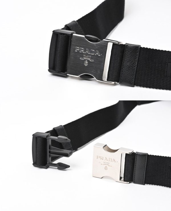 imgrc0108239195 Prada Nylon Body Bag Belt Bag Black