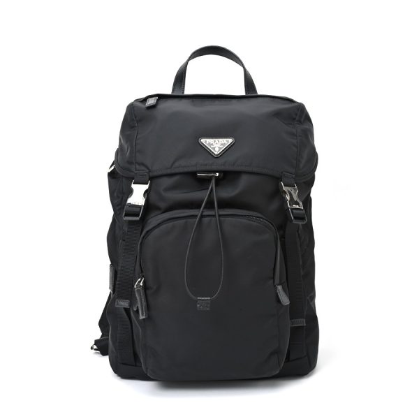 imgrc0109240918 Prada Re Nylon Saffiano Backpack Black