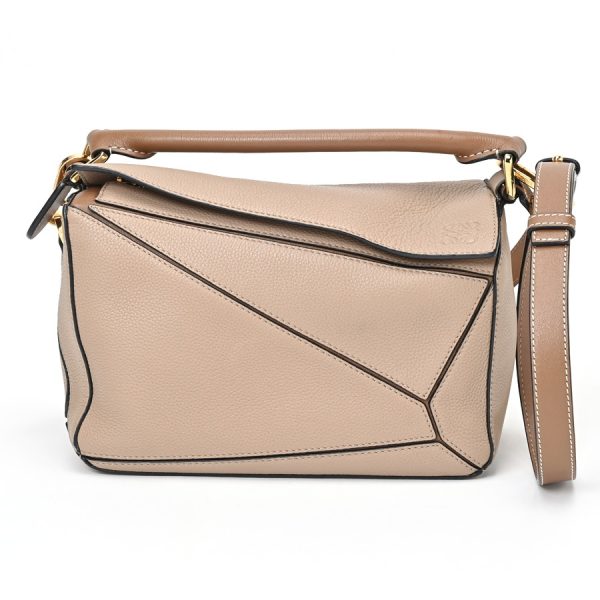 imgrc0109359727 Loewe Puzzle Bag Small Soft Grain Calf Sand Greige