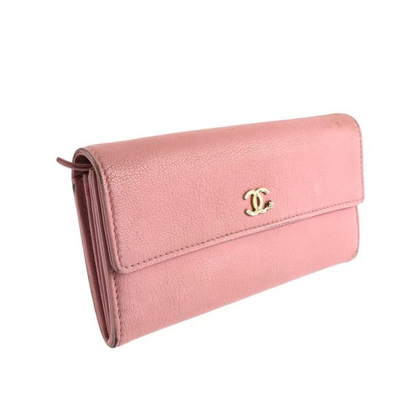 imgrc0110990638 CHANEL Lucky Flower Goatskin Flap Long Wallet Long Wallet Pink