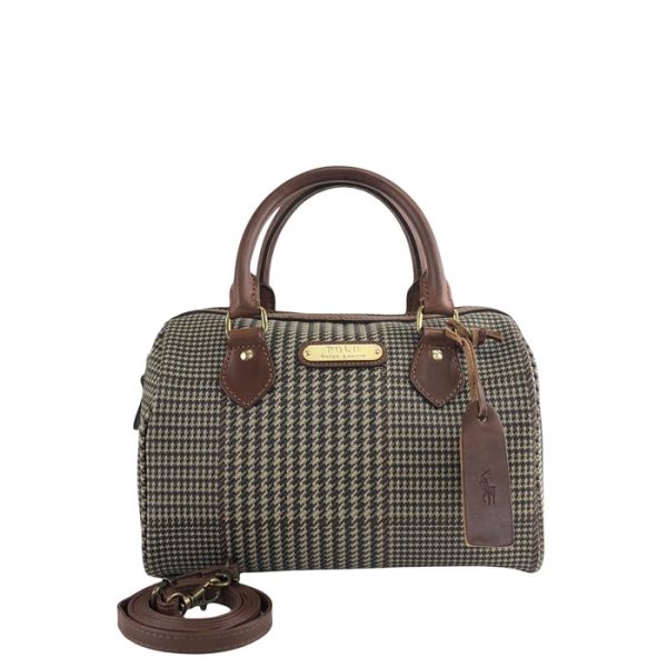 imgrc0119456857 RALPH LAUREN Glen check handbag beige mini Bag