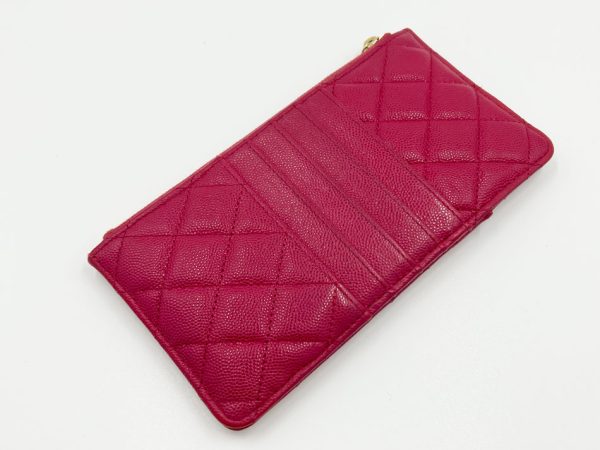 imgrc0120282092 CHANEL Caviar Timeless Case Long Wallet Pouch Matelasse Pink