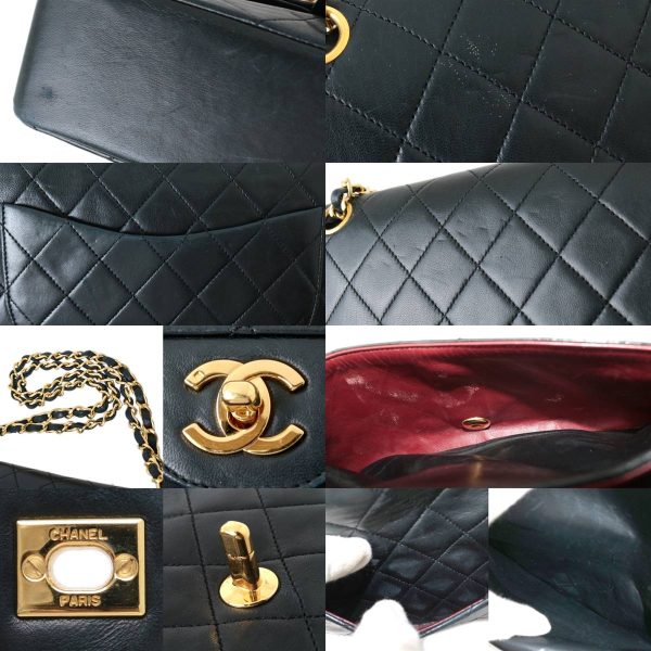 is220622ovfc01 6 Chanel Matelasse Chain Shoulder Bag Lambskin Black