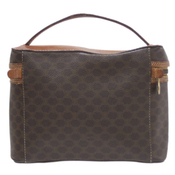 is240301ec01 2 Celine Vanity Bag Macadam Pattern Brown