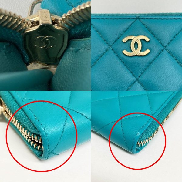 it8mrqptl3a4 16 c Chanel long wallet Matelasse turquoise blue lambskin accessory