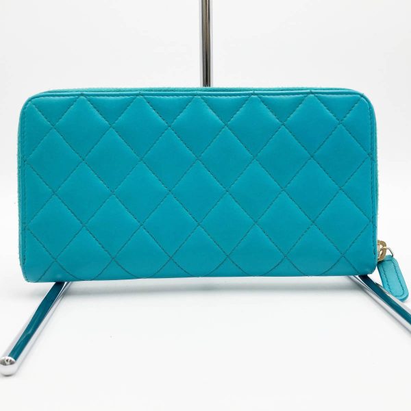 it8mrqptl3a4 2 Chanel long wallet Matelasse turquoise blue lambskin accessory