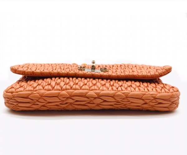 k2758 3 Miu Miu Matelasse Nappa crystal orange 2WAY shoulder bag