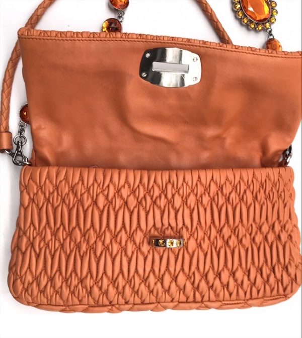 k2758 7 Miu Miu Matelasse Nappa crystal orange 2WAY shoulder bag