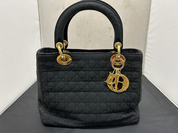 kjd205611279 1 Christian Dior Cannage Handbag Black