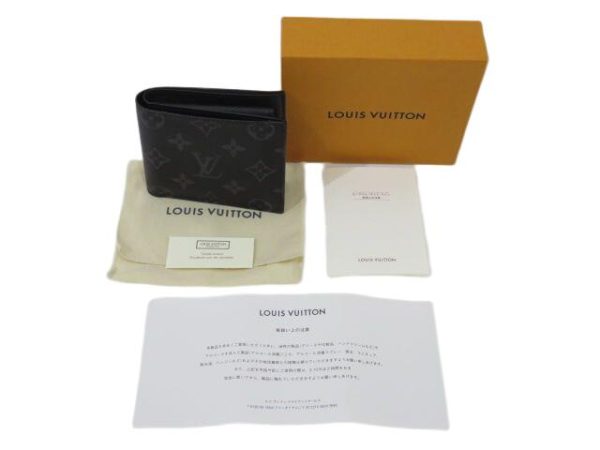 kjm0441 12 Louis Vuitton Eclipse Portefeuille Marco Wallet Black