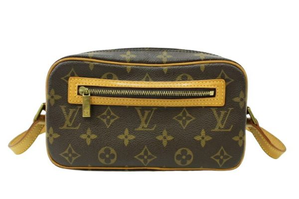 kjm0492 1 Louis Vuitton Monogram Pochette Citée Shoulder Bag Brown