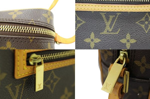 kjm0492 4 Louis Vuitton Monogram Pochette Citée Shoulder Bag Brown