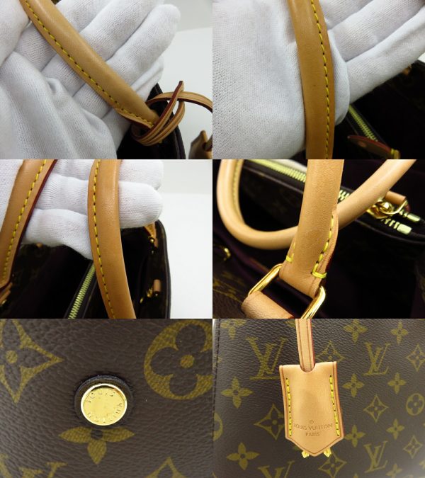 kjm0507 9 Louis Vuitton Montaigne BB Monogram 2WAY Bag Brown