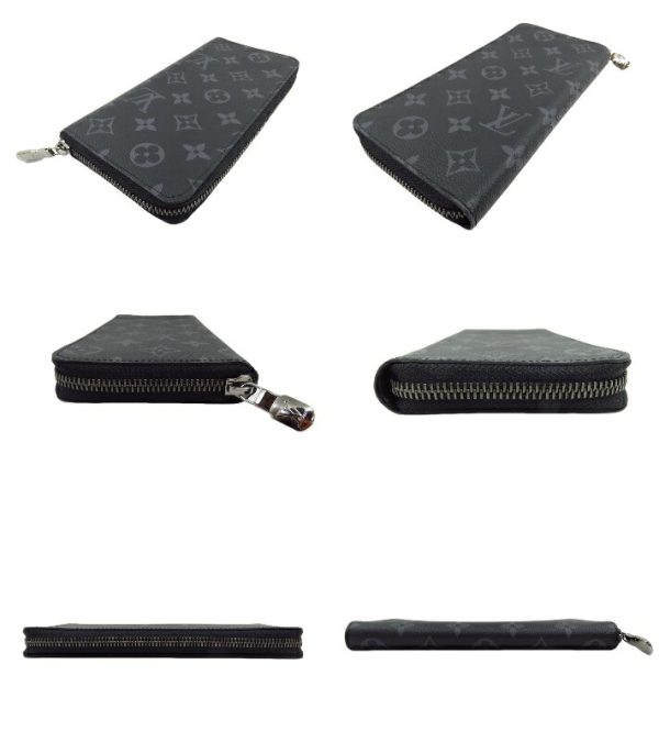 kjm0511 3 Louis Vuitton Zippy Long Wallet Eclipse Black