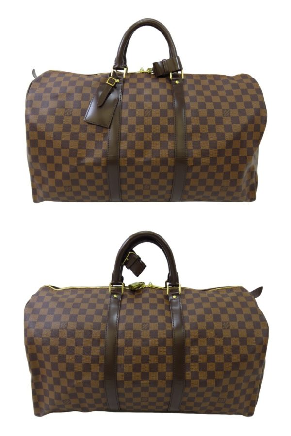 kjm0516 2 Louis Vuitton Damier Keepall 50 Bag Brown