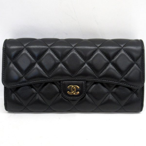 kr220511 2 CHANEL Matelasse Long Flap Wallet Lambskin