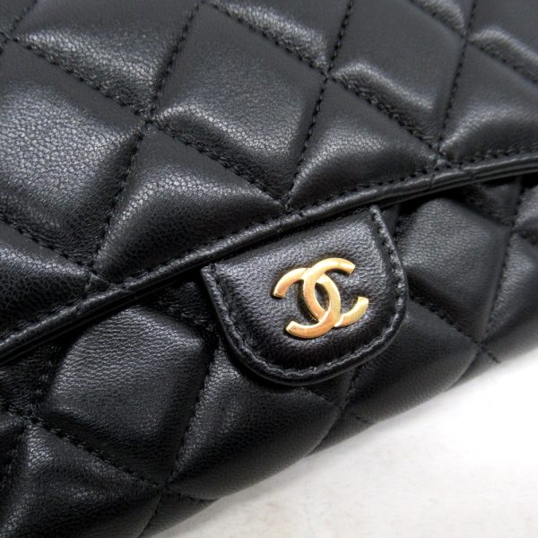 kr220511 20 CHANEL Matelasse Long Flap Wallet Lambskin