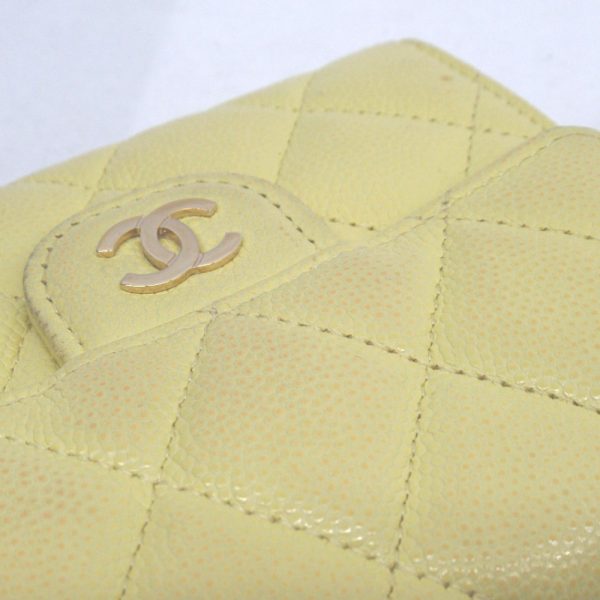 kr38881 10 CHANEL Wallet Matelasse Small Flap Wallet Yellow