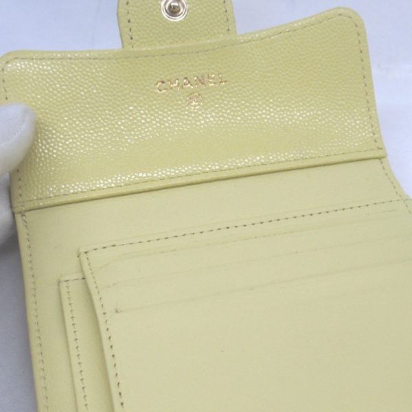 kr38881 12 CHANEL Wallet Matelasse Small Flap Wallet Yellow