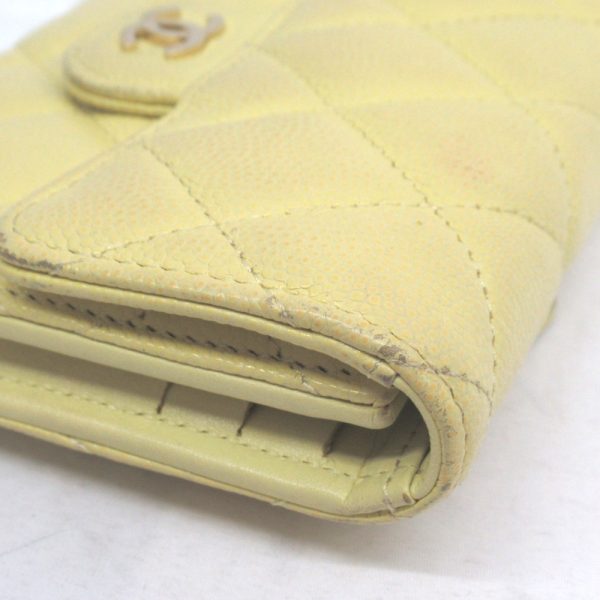 kr38881 9 CHANEL Wallet Matelasse Small Flap Wallet Yellow