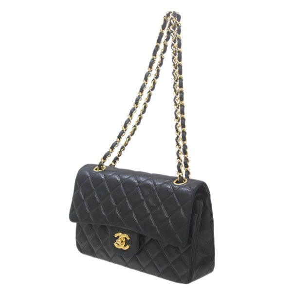 ks240803tvd01 Chanel Matelasse Chain Shoulder Bag Lambskin Black