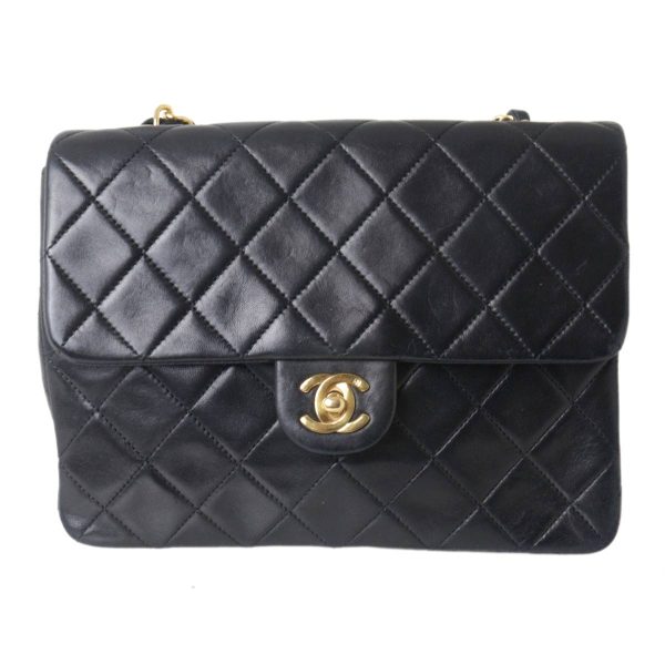 kz230929xd02 1 Chanel Matelasse Chain Shoulder Bag Lambskin Black