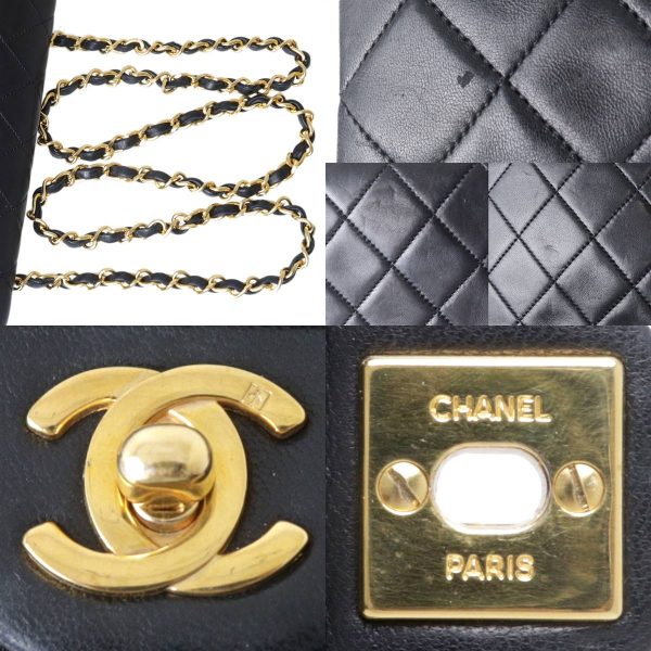 kz230929xd02 6 Chanel Matelasse Chain Shoulder Bag Lambskin Black