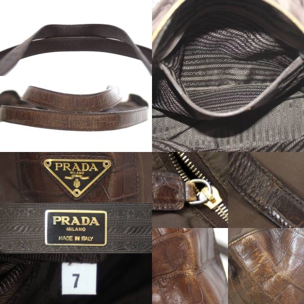 kz231005hc04 9 Prada Shoulder Bag Nylon Brown