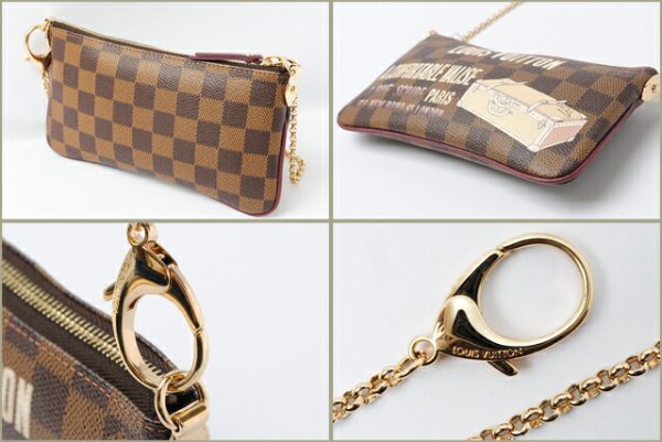 l 0012 15 2 Louis Vuitton Pochette Mila MM Accessory Pouch Damier Brown