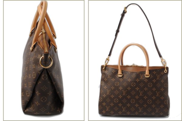 l 0052 15 4 Louis Vuitton Pallas Tote Bag Monogram Brown