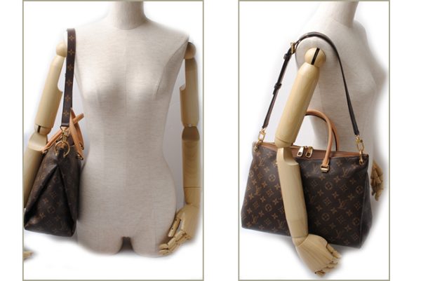 l 0052 15 6 Louis Vuitton Pallas Tote Bag Monogram Brown