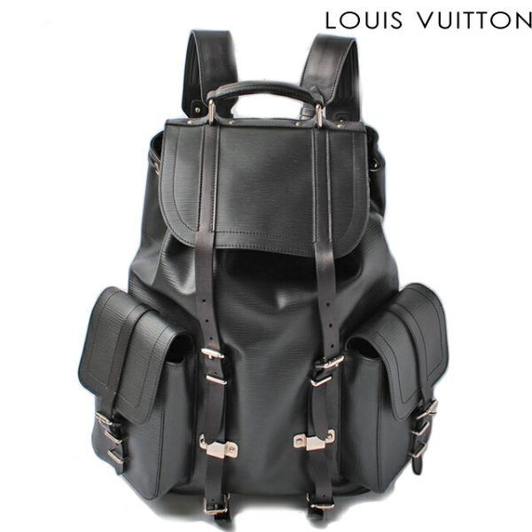 l 0058 15 1 Louis Vuitton Christopher Epi Rucksack Black