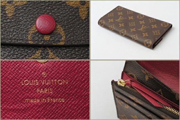 l 0081 15 2 Louis Vuitton Emily Wallet Long Monogram Fuchsia