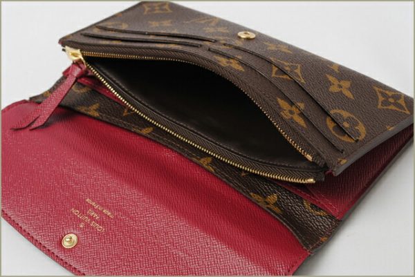 l 0081 15 3 Louis Vuitton Emily Wallet Long Monogram Fuchsia