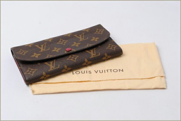 l 0081 15 5 Louis Vuitton Emily Wallet Long Monogram Fuchsia