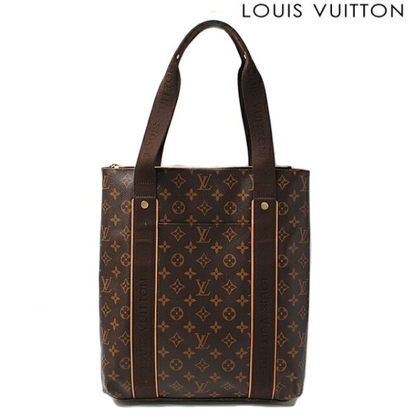 l 0132 15 1 Louis Vuitton Hippo Bobur Monogram Tote Bag Brown