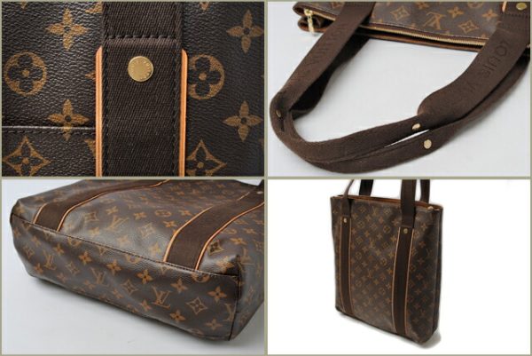 l 0132 15 2 Louis Vuitton Hippo Bobur Monogram Tote Bag Brown