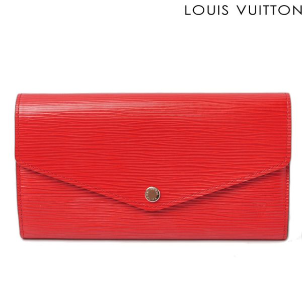 l 0138 15 1 Louis Vuitton Portefeuil Sala Epi Wallet Red