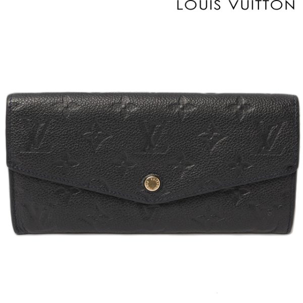 l 0142 15 1 Louis Vuitton Portefeuille Curieuse Monogram Empreinte Wallet Black