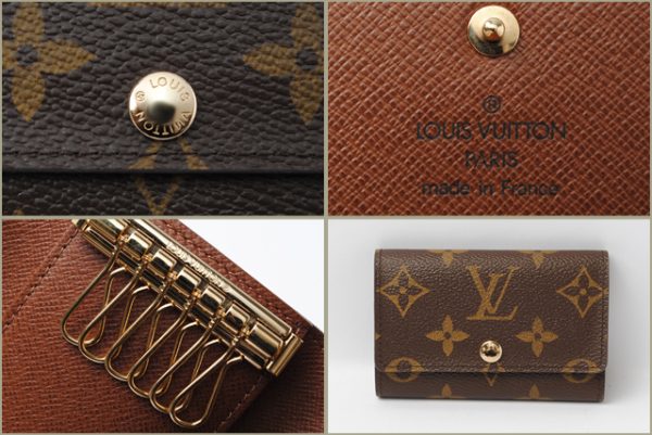 l 0144 15 2 Louis Vuitton Multicle 6 Key Case Monogram Brown