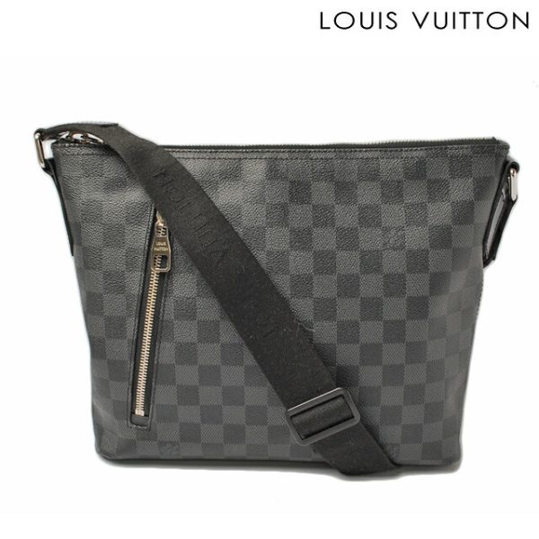 l 0166 15 1 Louis Vuitton Mick MM Damier Graphite Shoulder Bag Black