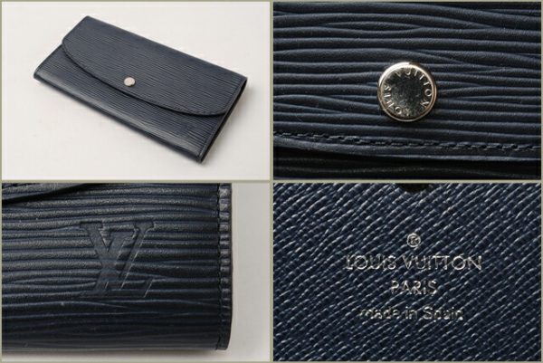 l 0203 15 2 Louis Vuitton Emily Wallet Long Epi Andigo Blue