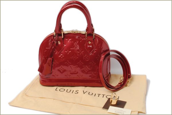 l 0217 15 6 Louis Vuitton Alma BB Shoulder Bag Vernis Threes