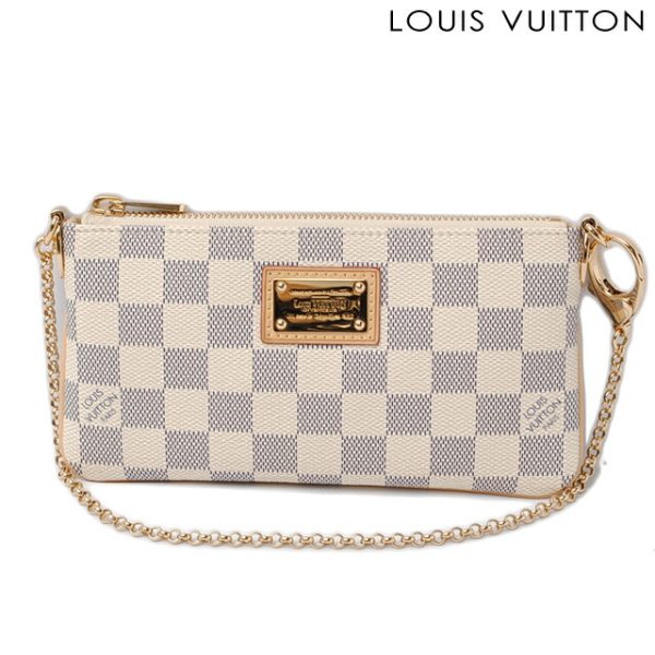 l 0290 15 1 Louis Vuitton Pochette Mila MM Azur Accessory White