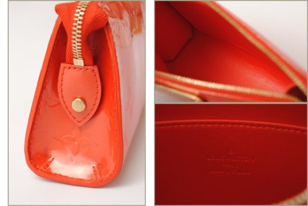 l 16 0019 3 Louis Vuitton Vernis Pouch Orange