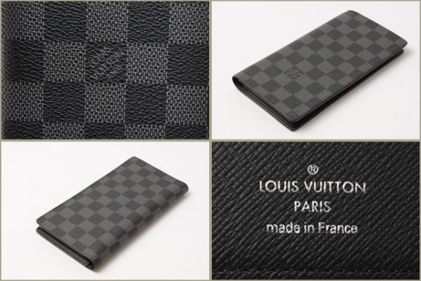 l 16 0021 2 Louis Vuitton Portefeuille Long Damier Graphite Wallet Black