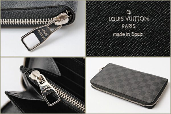 l 16 0026 2 Louis Vuitton Zippy Organizer Damier Graphite Long Wallet Black