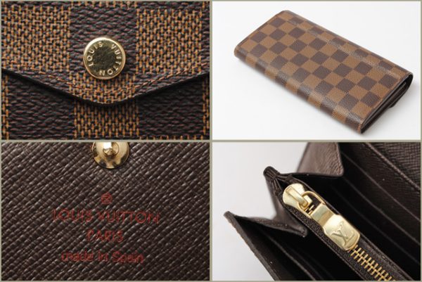 l 16 0029 2 Louis Vuitton Portefeuille Sara Damier Wallet Brown