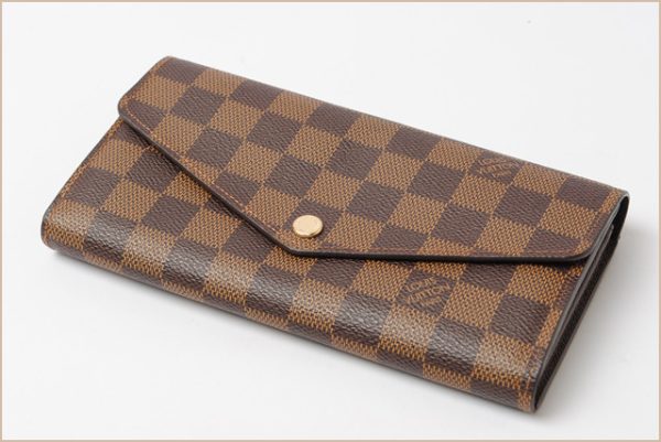 l 16 0029 3 Louis Vuitton Portefeuille Sara Damier Wallet Brown